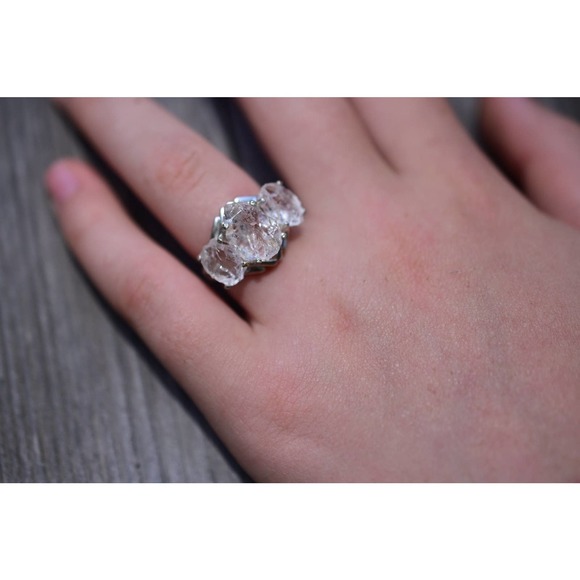 Alternative Engagement Ring Raw rustic Boho Promise Ring dainty unique s… - Picture 2 of 3